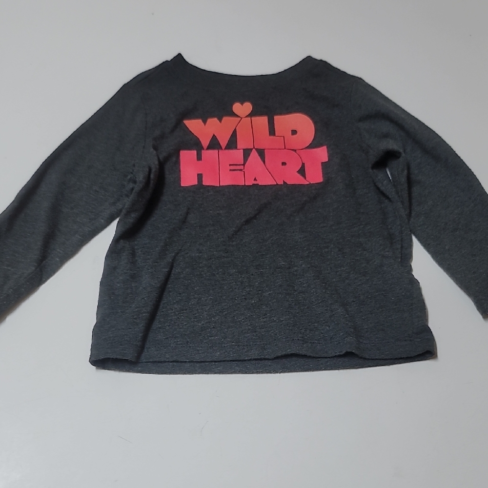 Old Navy Long Sleeve Tee - Dark Gray with Bright Pink 🩷